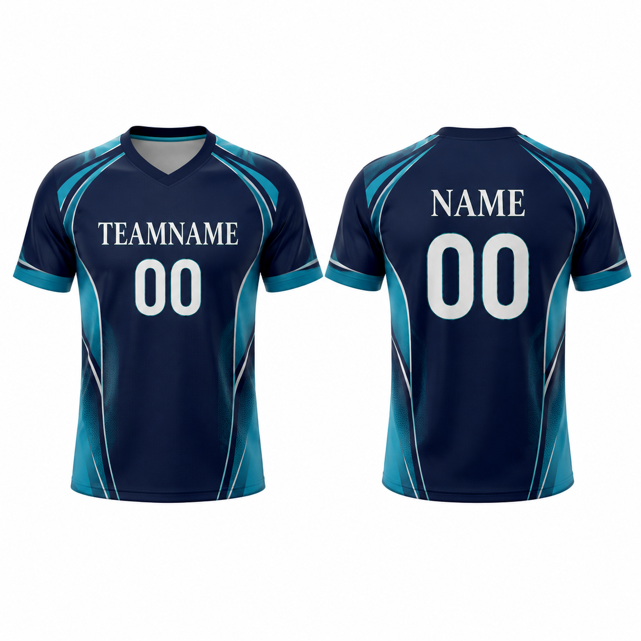 Kinder Torwart Fußballtrainings Trikot Langarm - Navy Türkis