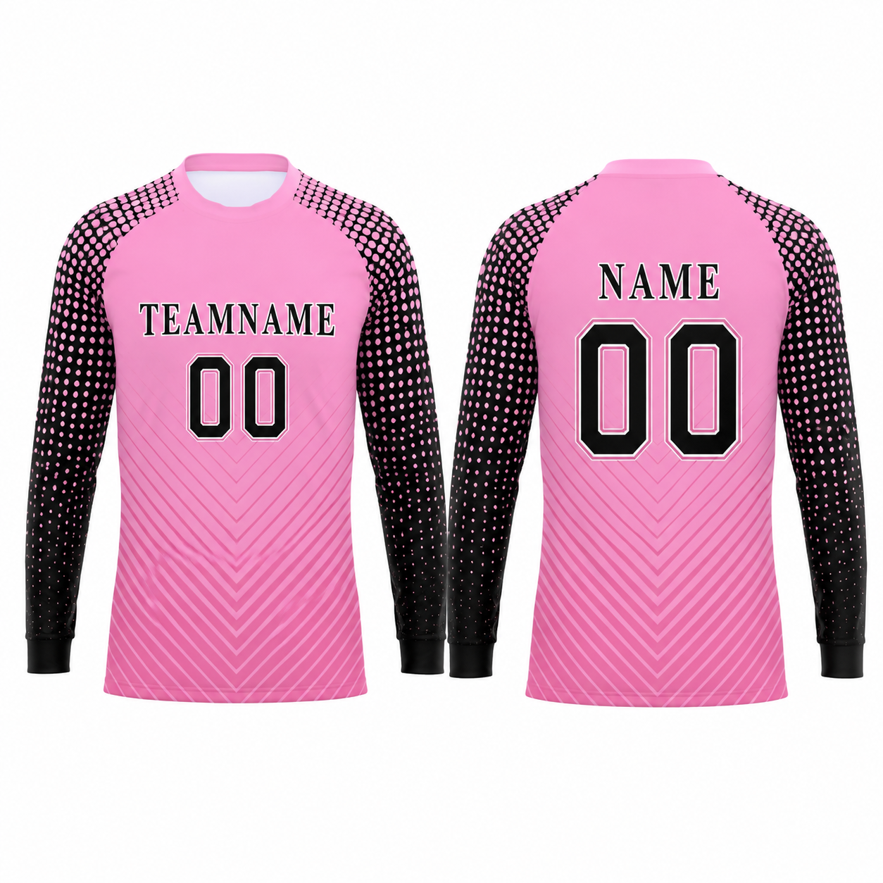 Torwart Fußballtrikot Langarm - Pink Schwarz